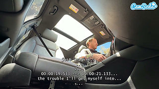 Stepdad Fingers Naughty Stepdaughter on Their Way Home From College