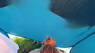 Fucking in the Public Shower, with Stranger in the Middle of the Forest with Hot Nymphomaniac Girlfriend