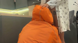 18 Year Old Italian Webcam Star Blonde Pays the Delivery Guy with Sex and a Cumshot in Her Mouth