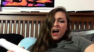 Sexy teen ebony solo toy masturbation