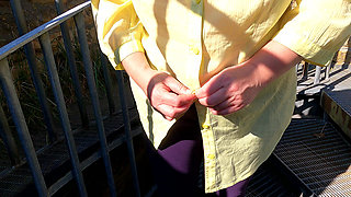 Spanking Her Naked Tits in Medieval Castle