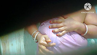 Huge Boobs Girl Bathing and Seducing Her Step Brother When She Came to Know He Is Peeking Her