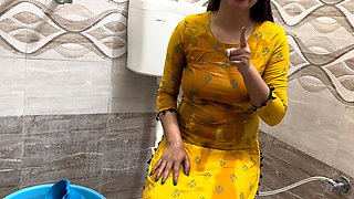 Indian Step Mom Pissing in Washroom Step Son Very Naughty Desi Indian Fucking in Hindi Audio