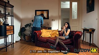 Daddy4k. my hot girlfriend is calmly cheating on me while i was watching tv