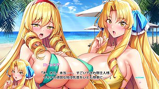 Busty milf maid in a sexy bikini gets filled up during training