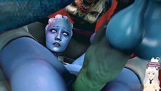 Anal creampie, monster cock, hentai vtuber