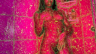 Amateur shower and masturbation