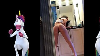 Blonde tight pussy babe solo toy fun in glamour masturbation