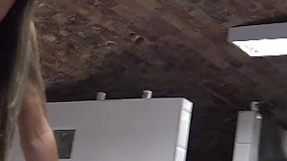 Super Busty MILF Stuffing Everything in Her Slaves Ass