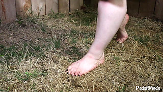 Little Miss Rya Barefoot in the Grass