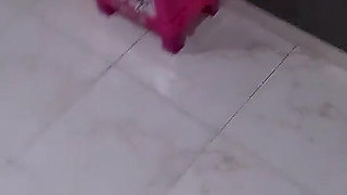 I'm a Delivery Girl and I Had to Deliver Milk. He Give Me with Milk Inside My Pussy.