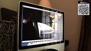 Three boys give a ebony haired girl creampie