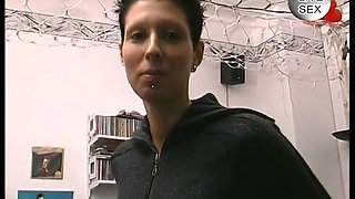 German teen fingers her wet pussy