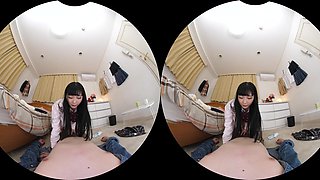 Japanese Beauty Explores Sensual Point Of View Bathroom Desire