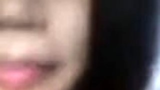 Skinny Asian Girl on a Video Call