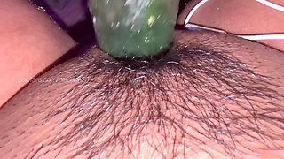 Nighttime massage ends with female masturbation, pajamas, sexy