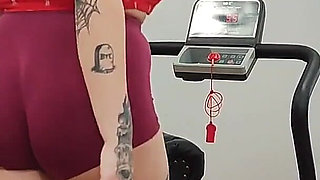 Treadmill Chubby Girl Exersice Short Tights Big Ass Complete