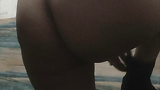 Desi bhabhi house wife taking shower rubbing boobs and pussy