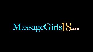 Beautiful brunettes crazy hardcore massage