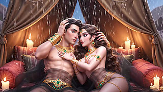 Desi Couple Ki Full Night Passion - Gold Jewelry Mein Sexy Bhabhi Aur Muscular Husband Ka Hot Bedroom Romance