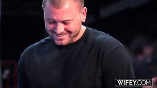 Hotwife Candice Blonde Takes Monster BBC While Holding Hubby's Hand - Blowjob, Facial, Interracial