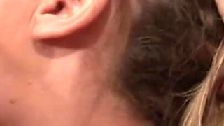 Casting couch of a stunning french blonde whore getting sodomized and fist fucked in threeway