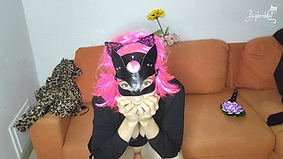 Solo Fun with My Big Natural Tits and Secretive Pussy Mask