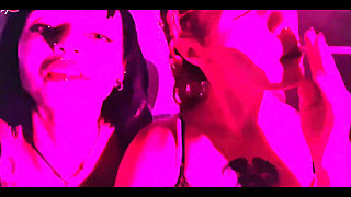 Candy Crush, Queen Kimi, Von Poison and Luna Olvr Smoking with Their Feet, Stripping and Kissing