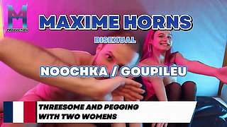 Bisexual Versatile Threesome with Noochka - Pegging, Licking & Cum Swap