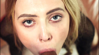 Cute British Blonde Lottie Lou POV Blowjob