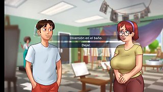 Secret Bathroom Sex With My Classmate - Uncensored POV Blowjob & Big Natural Tits