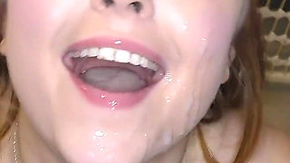 Ginger Cheerleader Mandy Foxxx Bukkake Taking Lots Facials