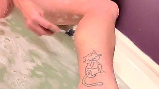 Shaving Pussy & Legs, Erotic Sensual School Teacher