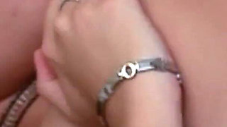 Beautiful babe with huge natural boobs gets fucked in her wet pussy