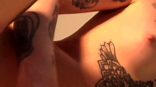 Dildo Riding & Wet Masturbation on the Transparent Table