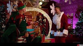 Scott Nails' Wild Christmas Threesome Explodes with Interracial Heat