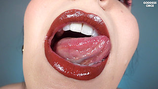 Inhale My Smoke - Close-up of My Mouth and New Sexy Lipstick