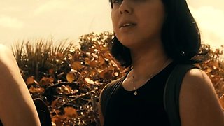 Lesbian Eve Angel licks big boobs