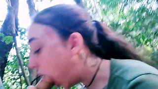 Tattooed Babe Deepthroats a Big Cock