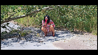 MILF Slut Got Caught Orgasming in the Woods