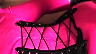 Rubber Doll with Muffled Moans Subdued by the Fucking Machine