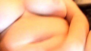 Blonde With Natural Big Boobs Loves Putting A Toy In Her