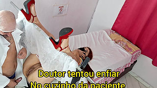 Naughty Woman Gets Wet on the Gynecologist's Table During the Exam!