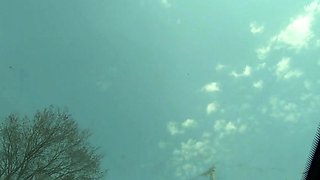 Russian Blonde Missmotivated Smokes and Masturbates in a Mer