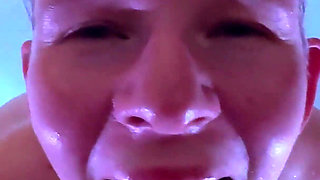 Blonde Teen Blows Cock in the Whirlpool! Horny Facial for the Slut!