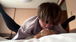 I got creampied on a hot spring trip with a cute colleg