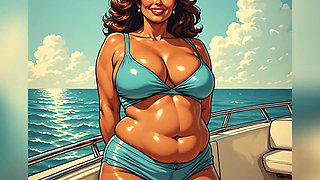 Hot Women Enjoying Yacht Ai Art