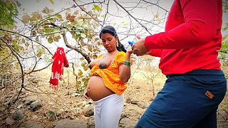Desi village girl Permi Pooja outdoor forest sex - Hot bhabhi hardcore doggy style with devar in jungle