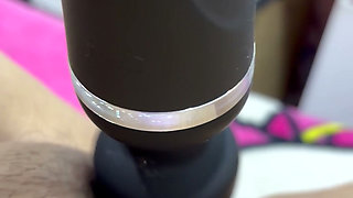 Hot mom plays with her vibrator in her delicious hairy pussy