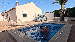 Wild Step Stepsister Dry Humps Me in the Pool